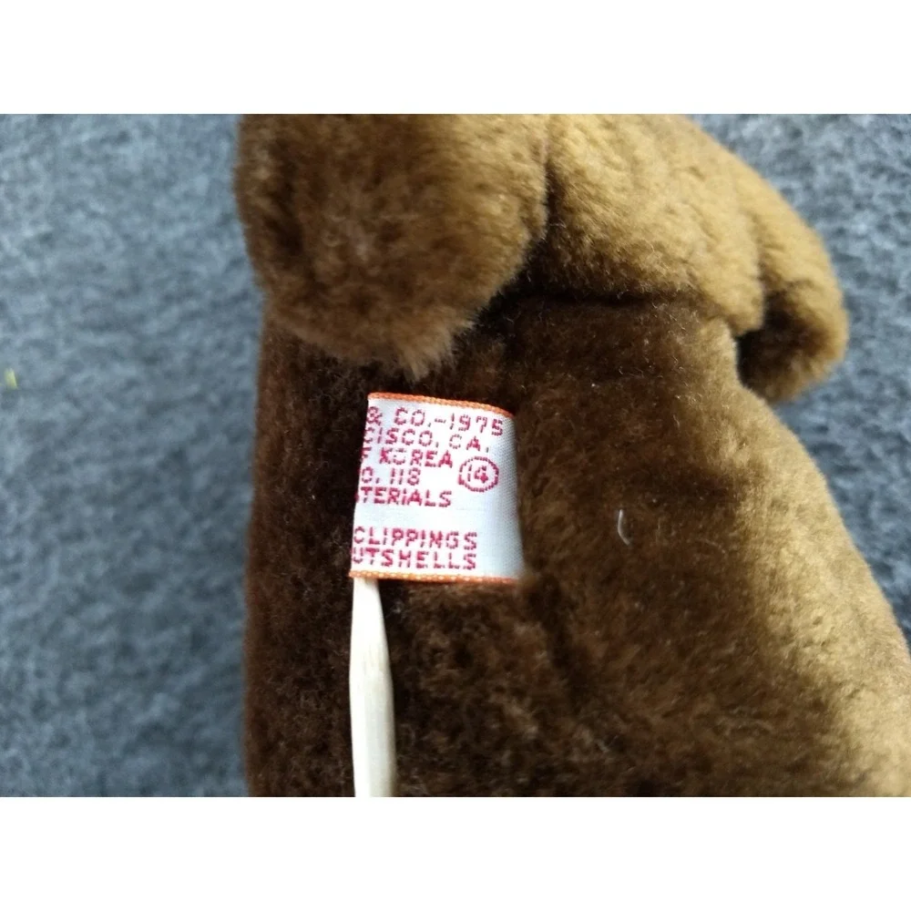 Vintage Dakin WALRUS Plush Brown Ground Nutshells Weighted Stuffed Animal‎ 1975